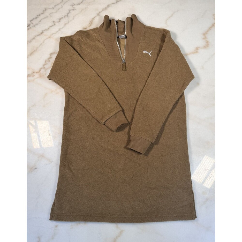 PUMA | Her Winterized Long Sleeve Dress In Chocolate Chip • Sz XS